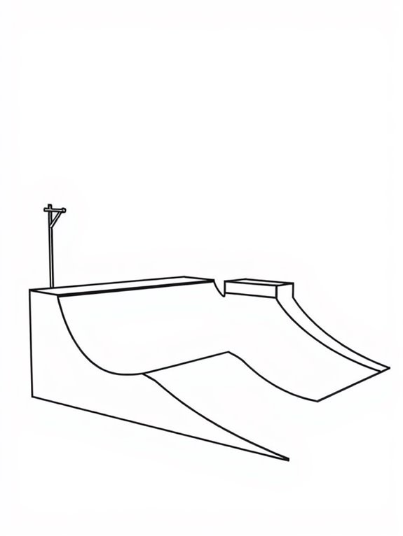 bmx ramp coloring activity