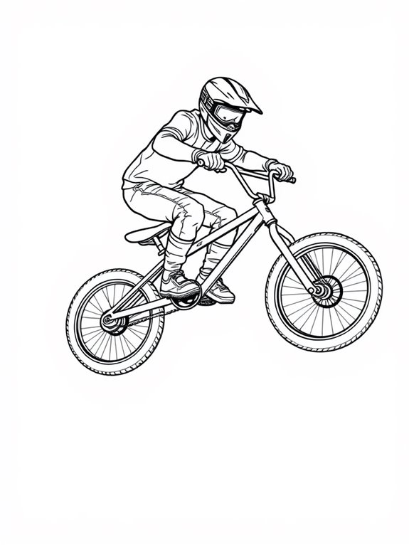 bmx rider coloring page