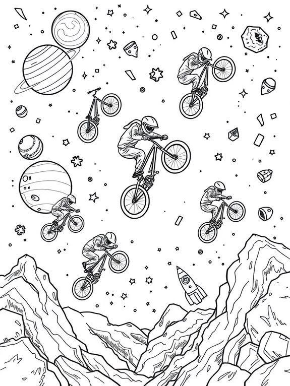 bmx riders in space