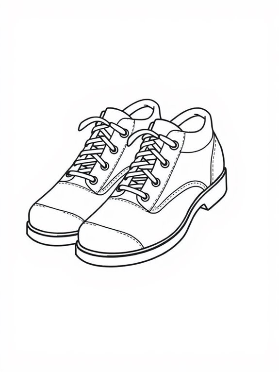 bowling shoes coloring activity