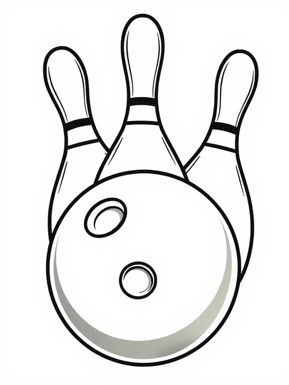 bowling theme coloring page