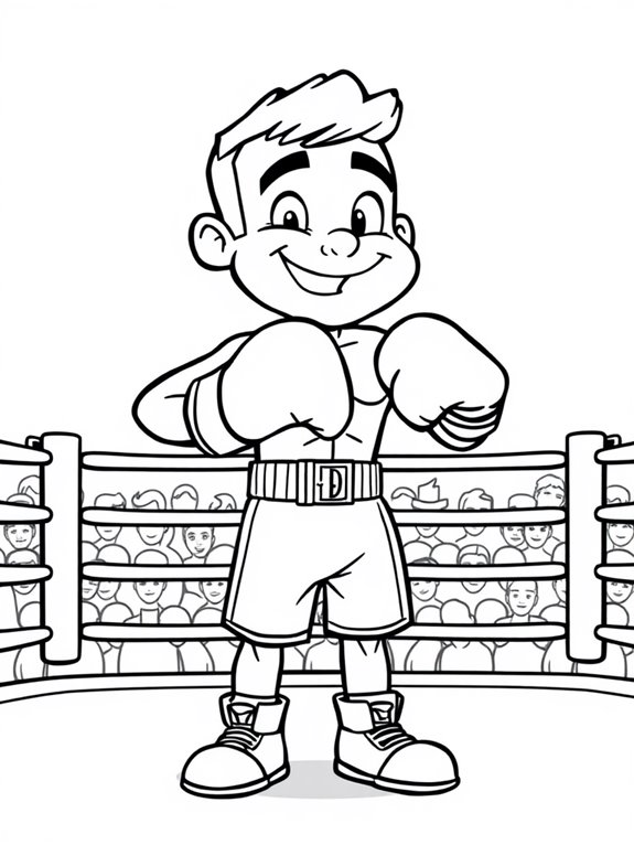 boxer coloring page fun