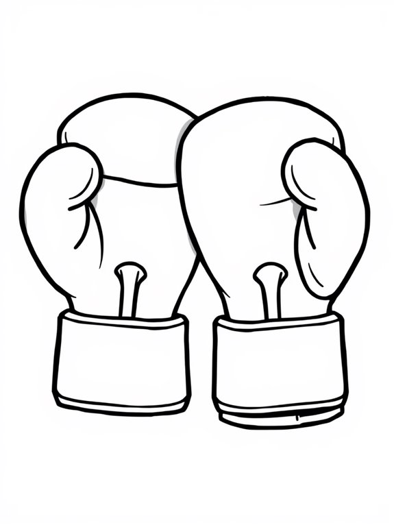 boxing gloves coloring page