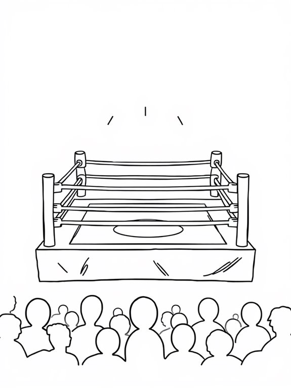 boxing ring coloring page