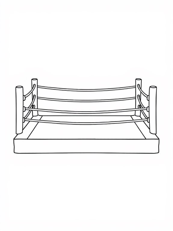 boxing ring coloring page