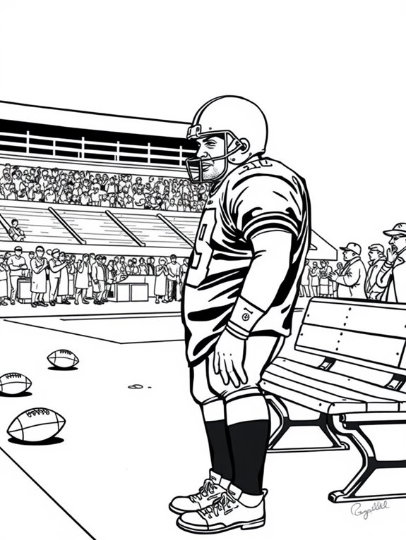 brett favre coloring activity