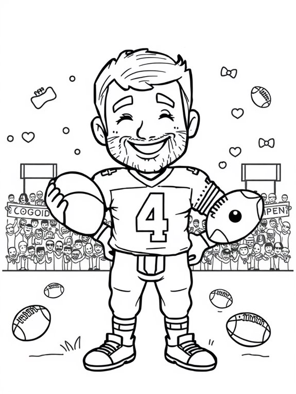 brett favre coloring activity