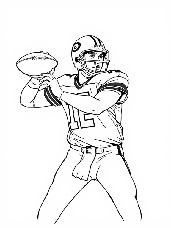 brett favre coloring page