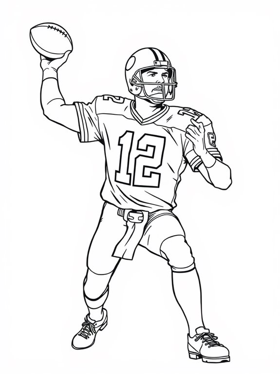 brett favre coloring page