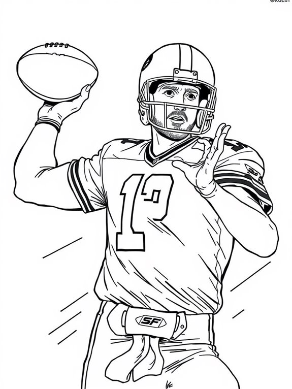 brett favre coloring page