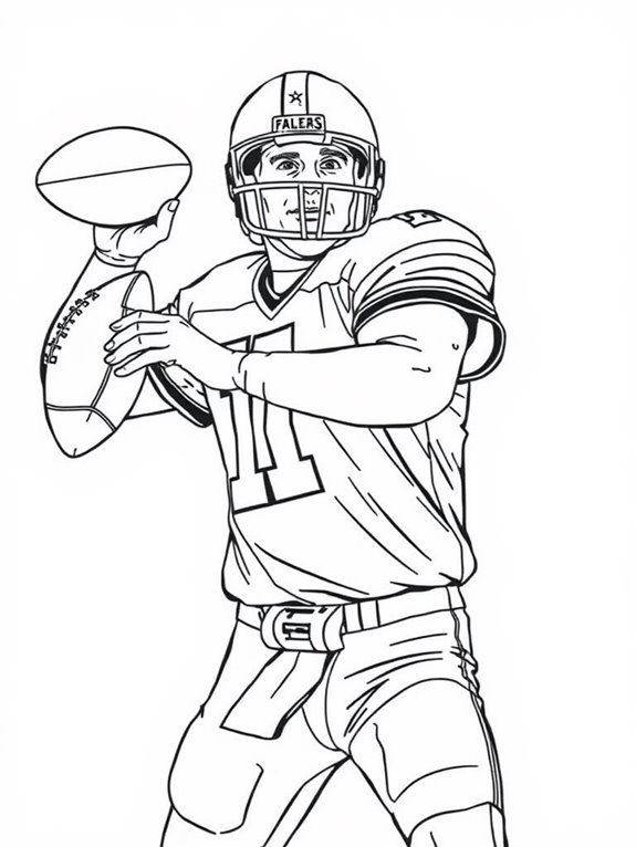 brett favre coloring page