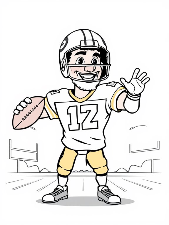 brett favre coloring page