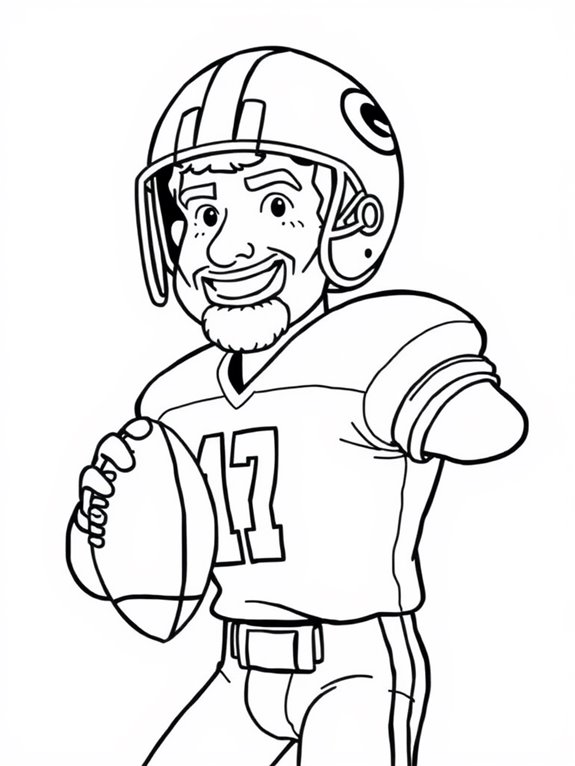 brett favre coloring page