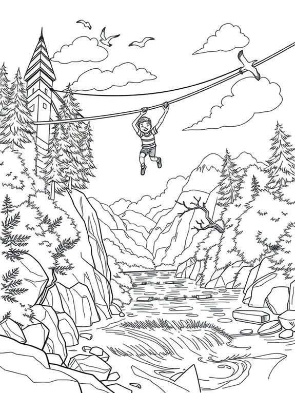 bungee jumping in nature