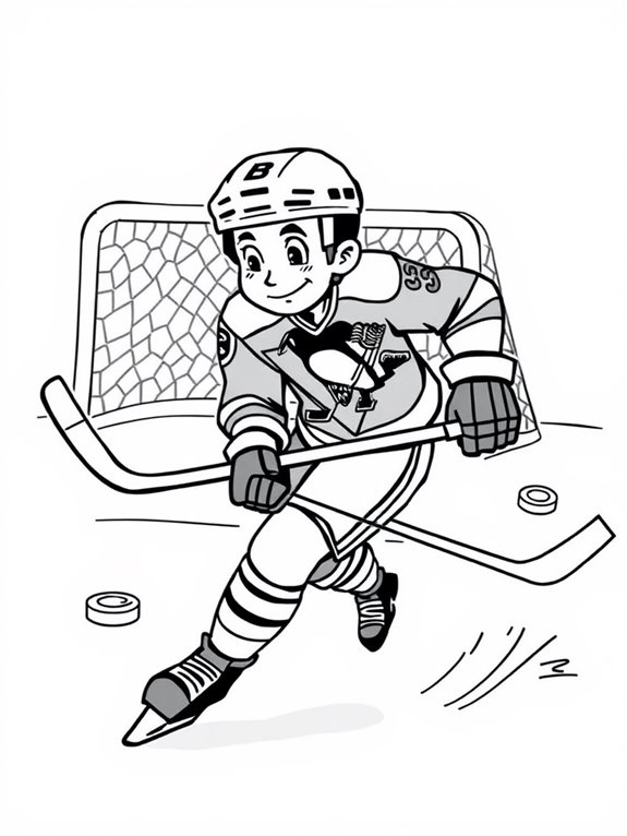 cartoon sidney crosby coloring page