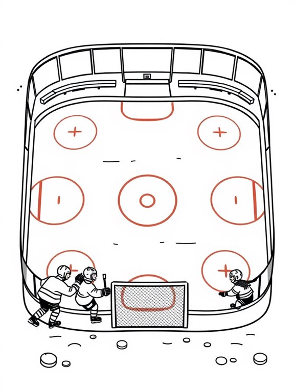 cartoon themed ice hockey rink