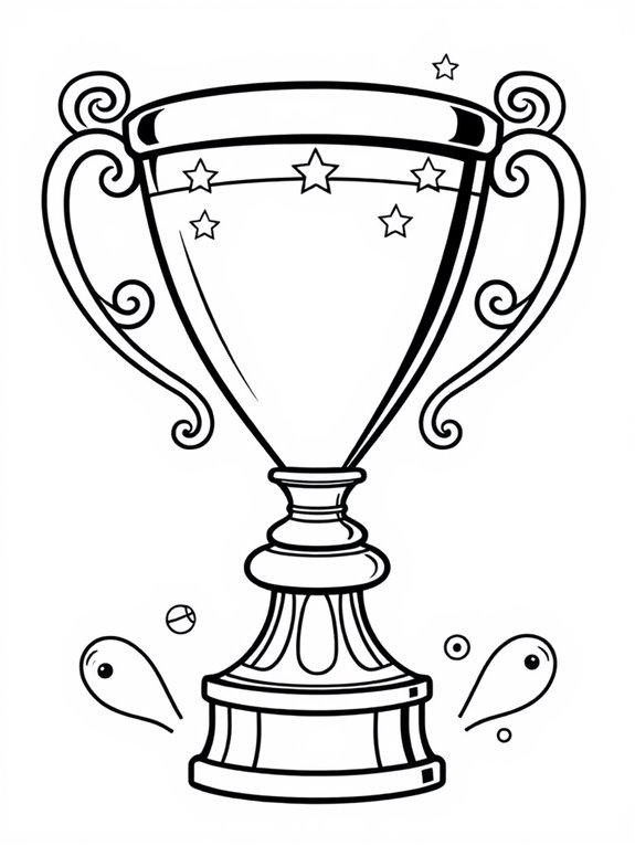 cartoon trophy coloring page