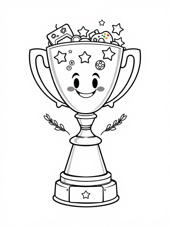 cartoonish esports trophy design