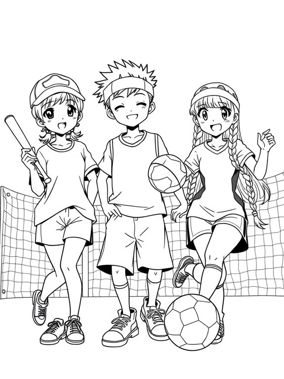 casual sports anime characters