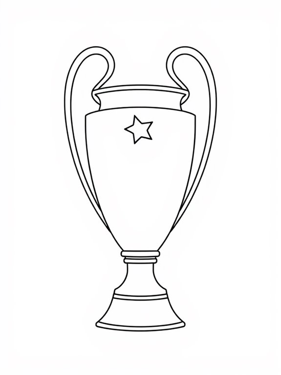 champions league trophy coloring page