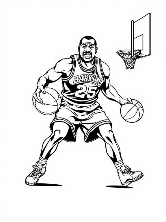 charles barkley coloring page