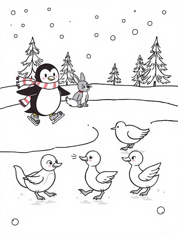 charming winter animal fun