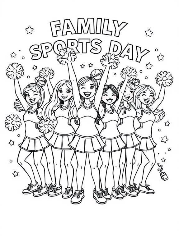 cheerleaders at sports day