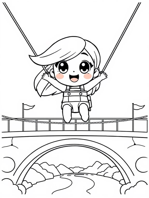 chibi bungee jumping fun