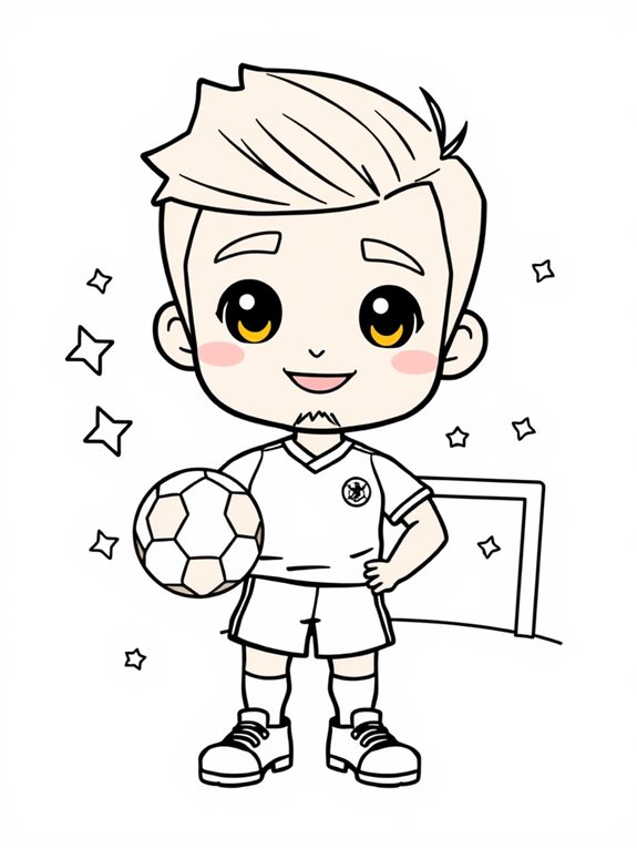 chibi david beckham illustration