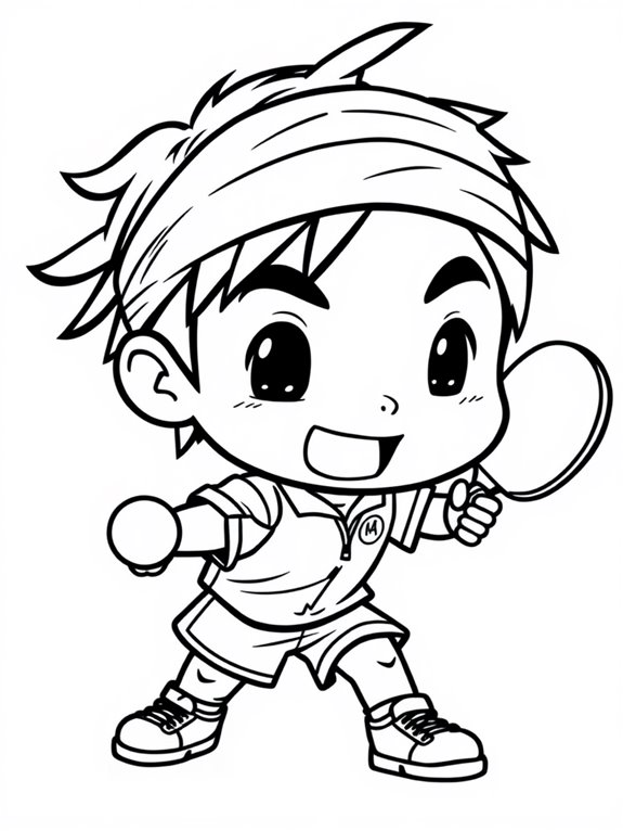 chibi table tennis players