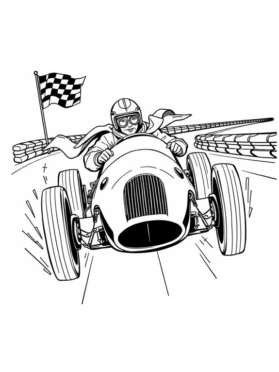 classic racing driver art