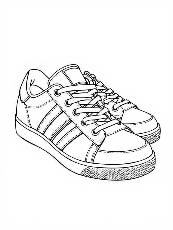 classic sports shoes coloring