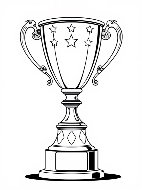 classic sports trophy illustration