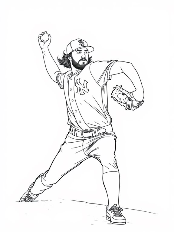 clayton kershaw coloring page