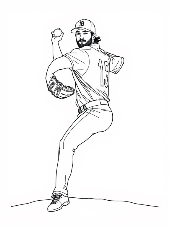 clayton kershaw coloring page