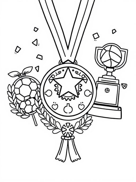 colorful sports medals design