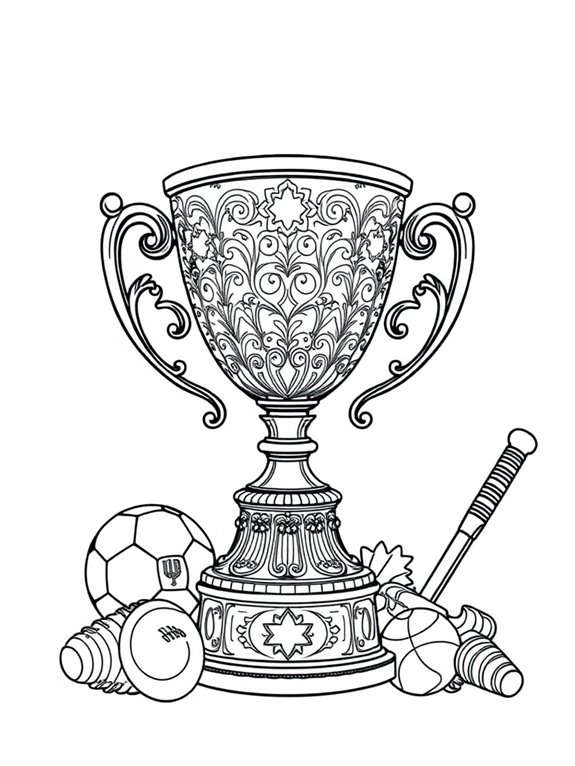 colorful sports trophy design