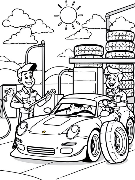 coloring page for cartoons