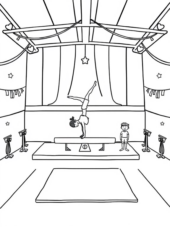 coloring page for gymnastics