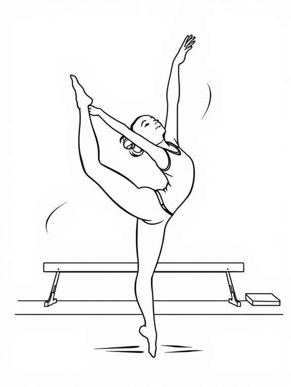 coloring page for gymnastics