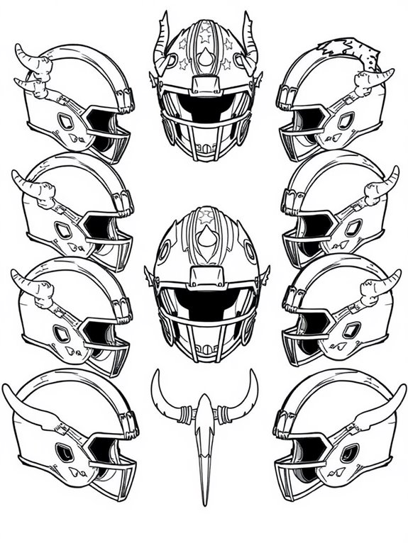 coloring page for helmets