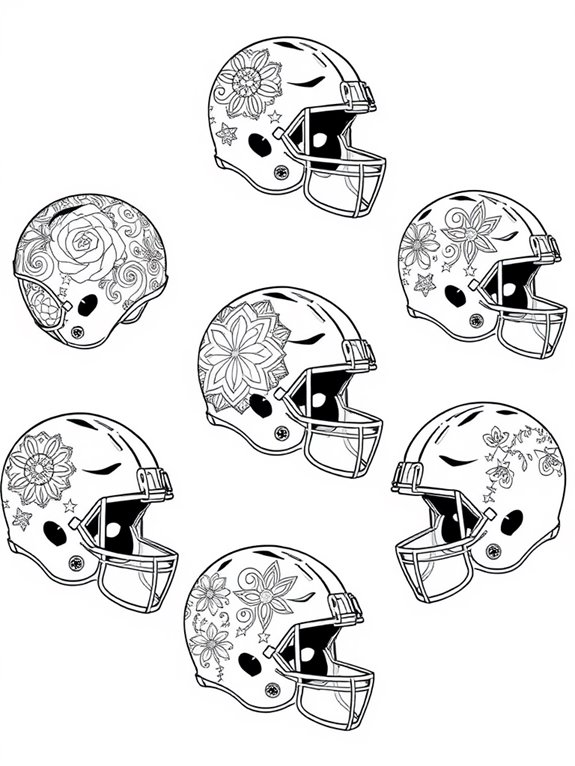 coloring page for helmets