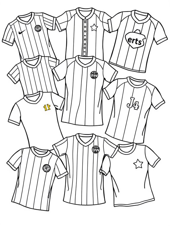 coloring page for jerseys