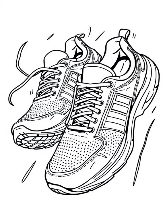 coloring page for shoes