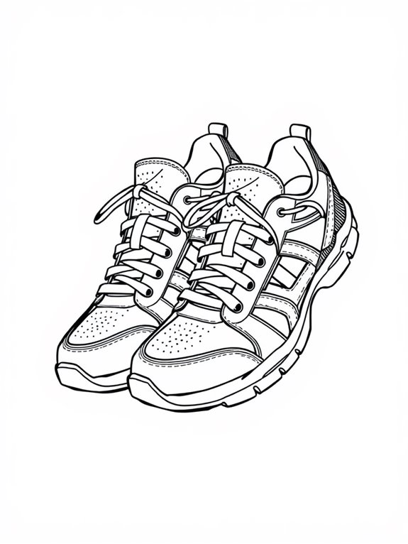 coloring page of shoes