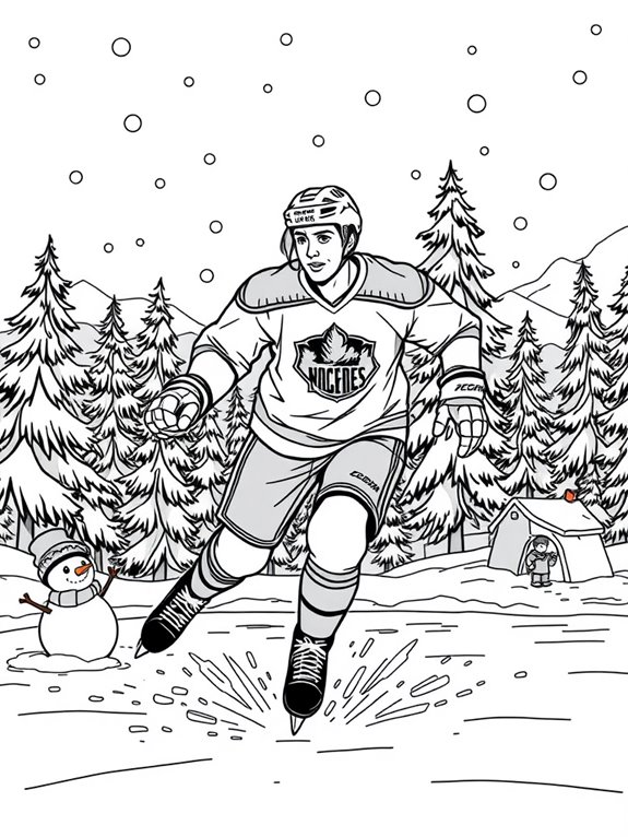 connor mcdavid winter scene