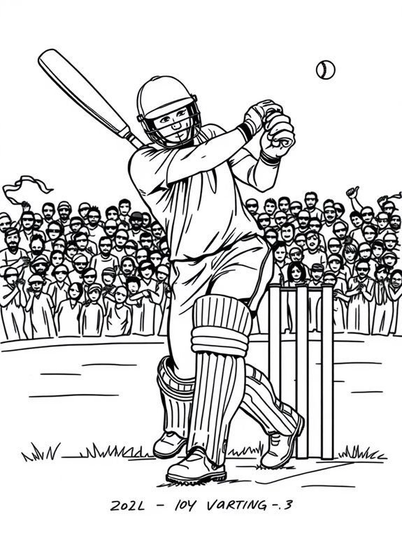 cricket themed coloring page design