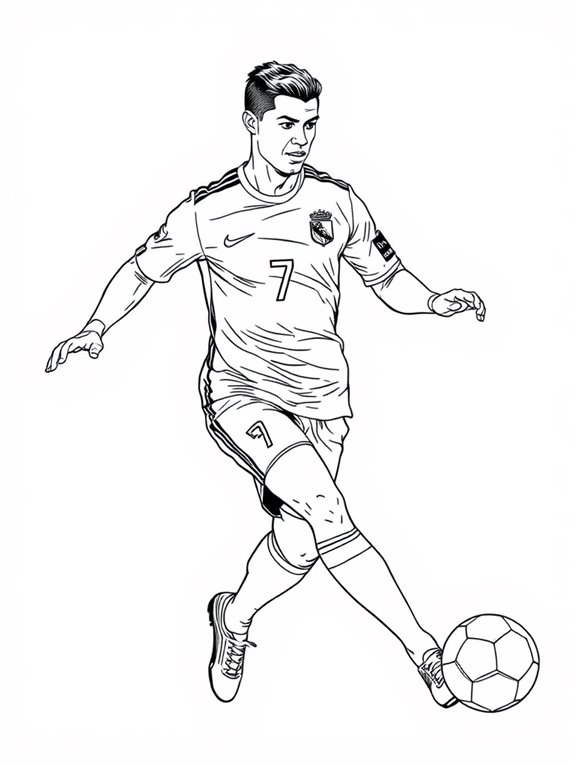 cristiano ronaldo coloring page