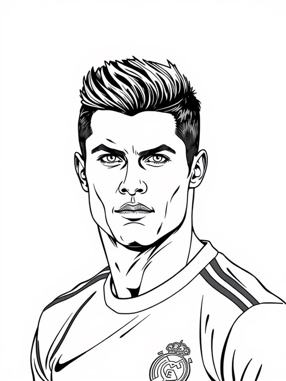 cristiano ronaldo coloring page