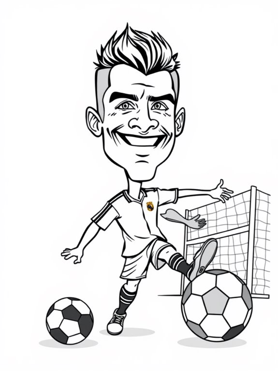 cristiano ronaldo coloring page